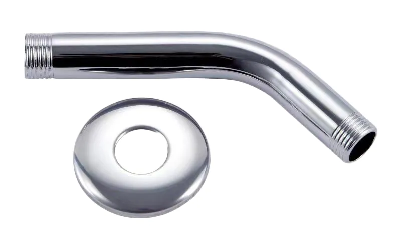 Brevik Shower Arm 128mm Brass CP
