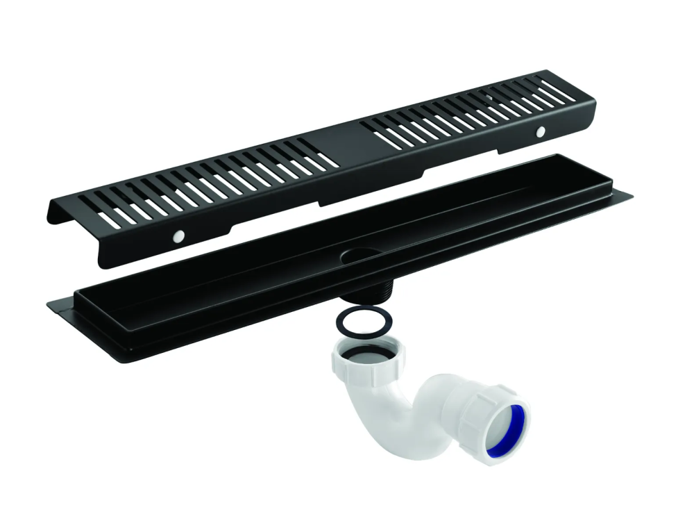 Brevik Shower Channel Black 500mm 304 Stainless Steel