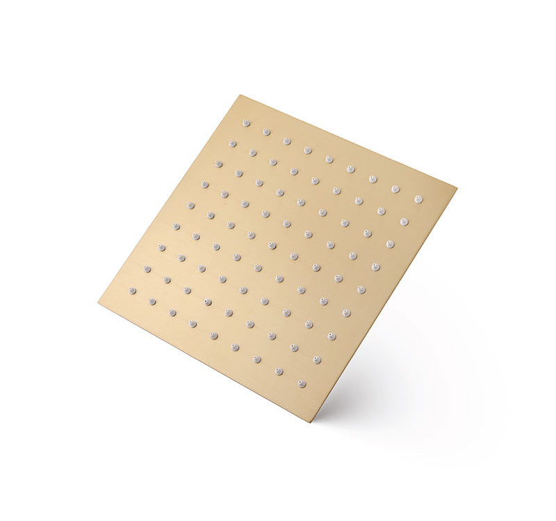 Square Shower Rose 200mm – Gold