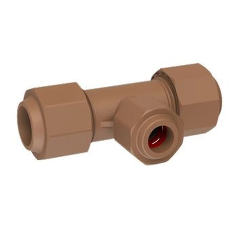 UNITWIST TEE CENTRE REDUCED CxCxC 22mmx22x15mm UT2043A